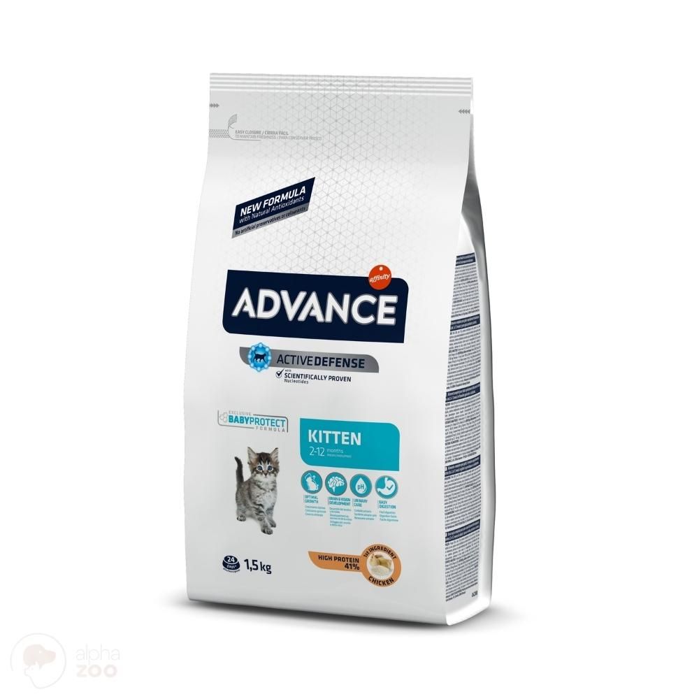 Advance Kitten Sausas Maistas kačiukams su vištiena - Produkto Svoris 1.5kg