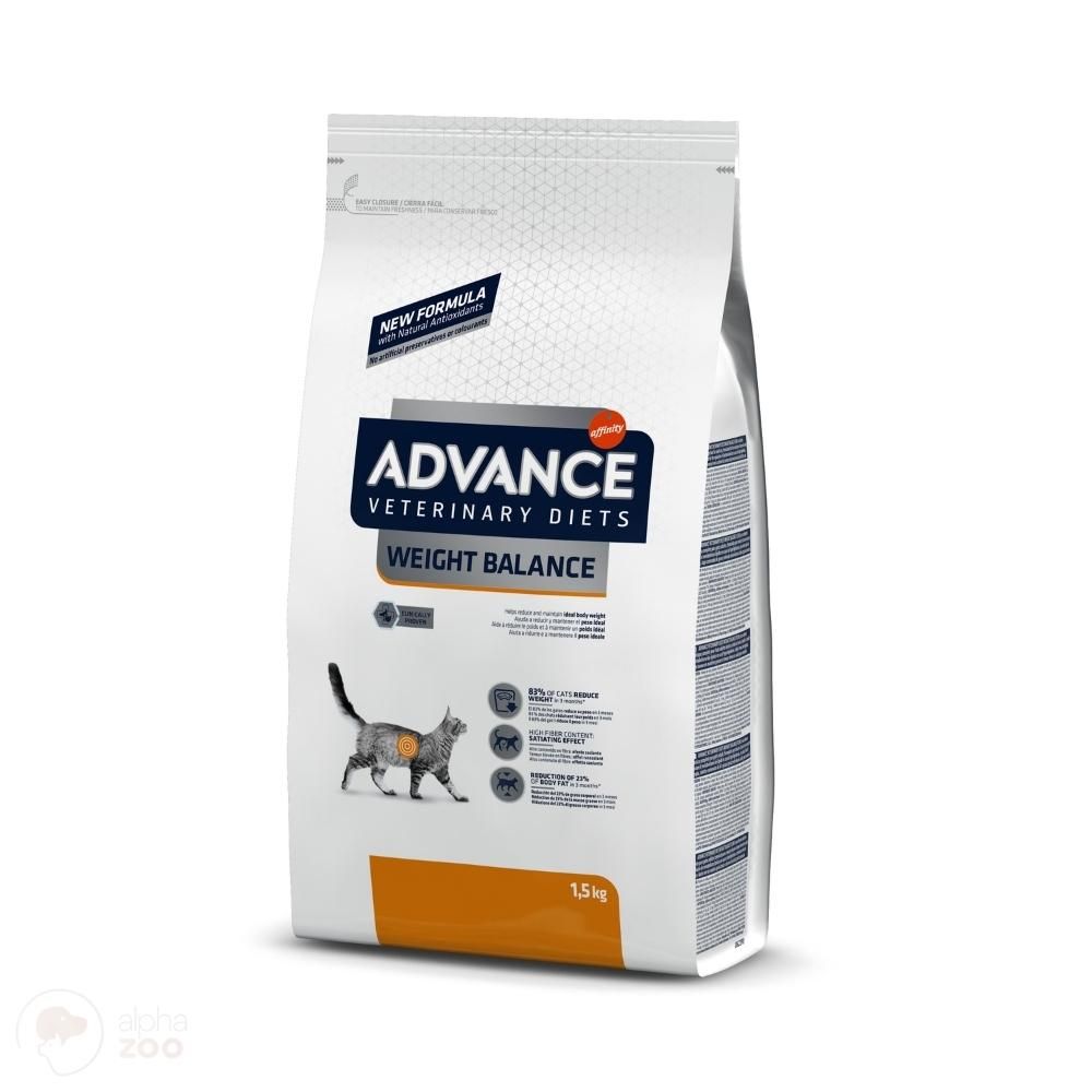 Advance Veterinary Diets Weight Balance Cat sausas maistas katėms - Produkto Svoris 1.5kg