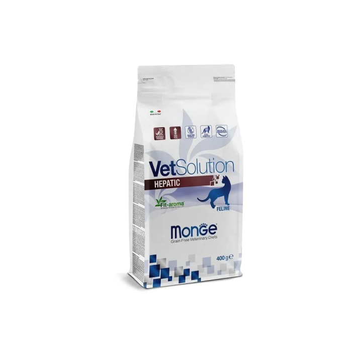 Monge VetSolution Cat Hepatic sausas maistas katėms, turinčioms problemų su kepenimis, 400 g