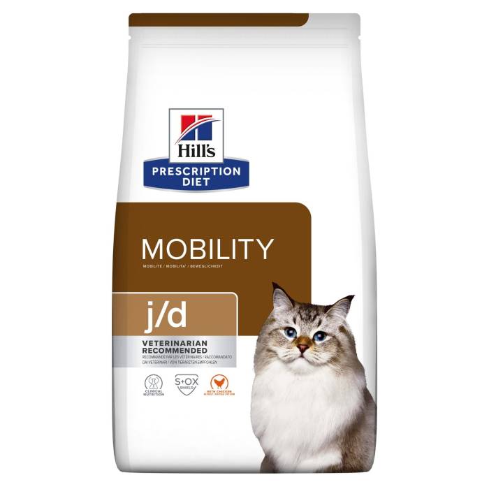 Hill's Prescription Diet Mobility j/d Chicken sausas maistas katėms sąnariams stiprinti, 1,5 kg