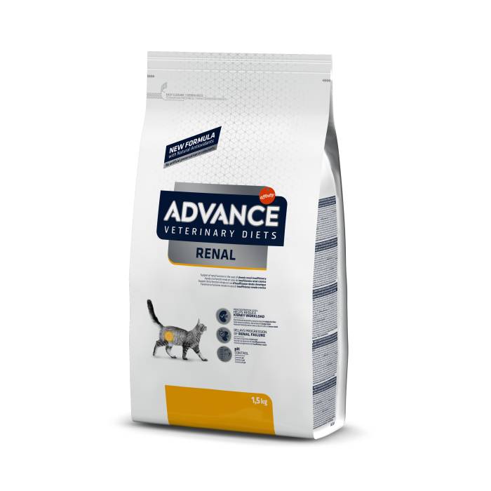 Advance Veterinary Diets Renal sausas maistas katėms, sergančioms inkstų ligomis, 1,5 kg