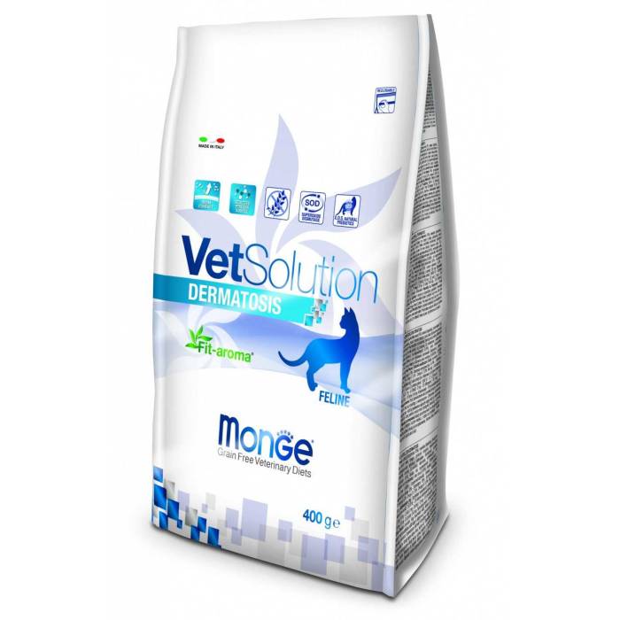 Monge VetSolution Cat Dermatosis sausas maistas katėms, turinčioms odos problemų, 400 g