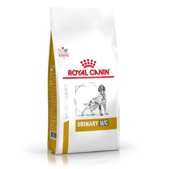 Royal Canin Veterinary Urinary U/C sausas maistas šunims, skirtas šlapimo takų sistemai gerinti, urolitų skaidymui, 2 kg