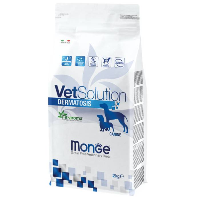 Monge VetSolution Dog Dermatosis sausas maistas šunims, skirtas palaikyti odos funkciją dermatozės metu, 2 kg