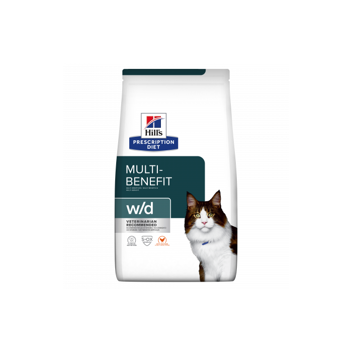 Hill's Prescription Diet Multi-Benefit w/d sausas maistas katėms, linkusioms priaugti svorio, 1,5 kg