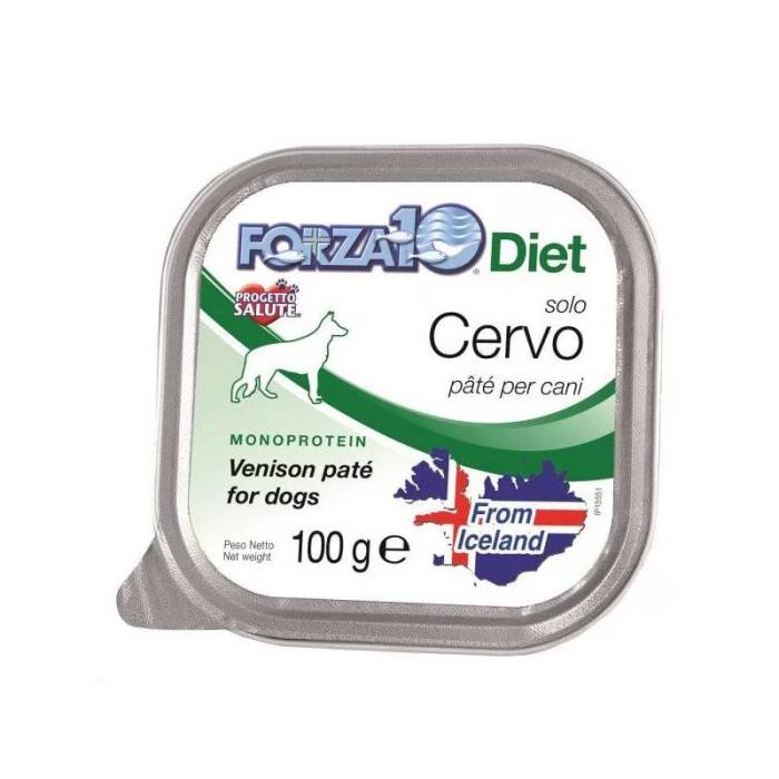 Forza10 Solo Diet Venison drėgnas maistas šunims, su maisto netoleravimu ir alergijomis, 100 g