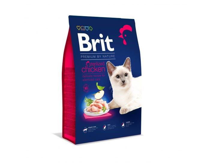 Brit Premium by Nature Cat Sterilized sausas maistas sterilizuotoms katėms - Produkto Svoris 1.5kg
