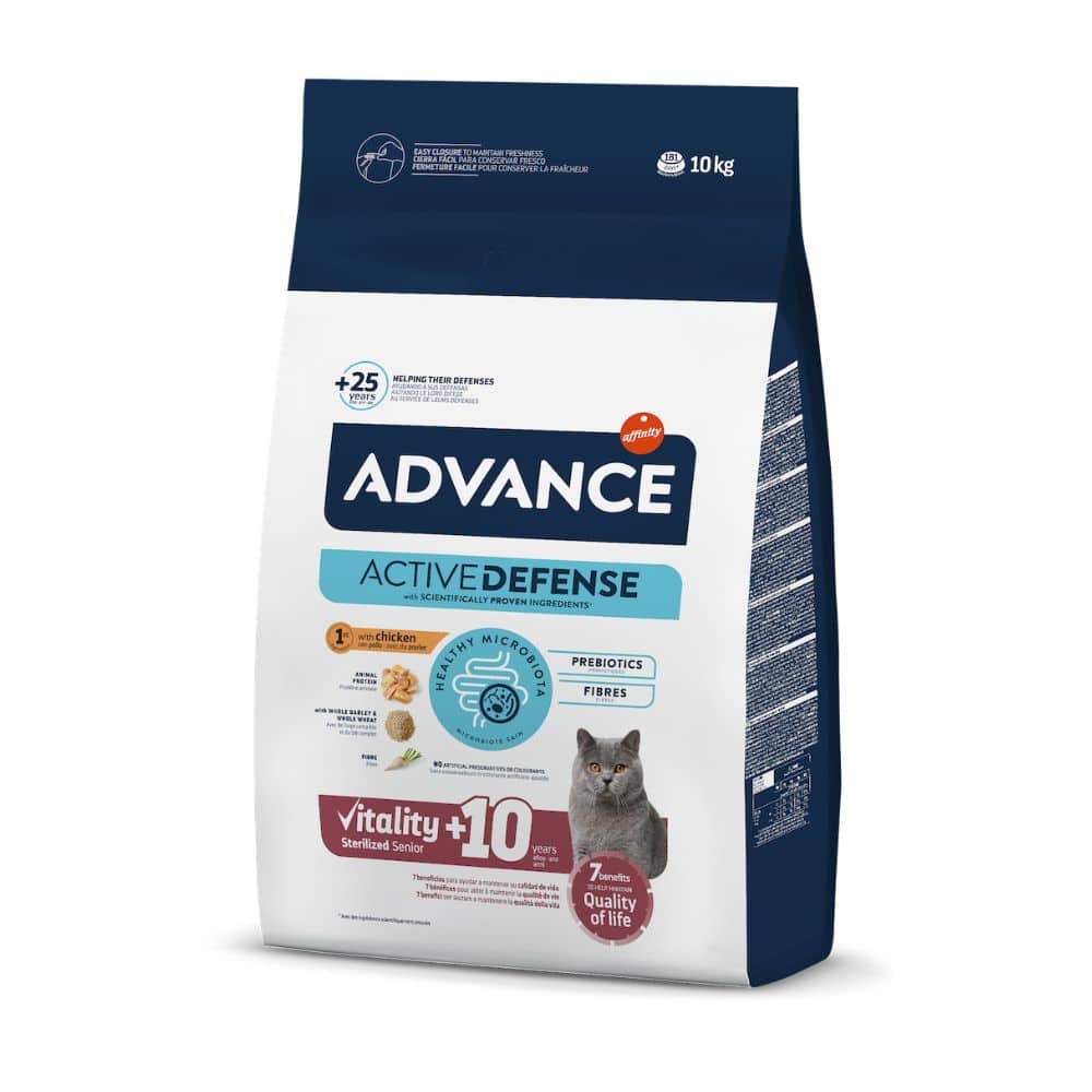 Advance Sterilized Senior Vitality +10m sausas maistas vyresnėms katėms - Produkto Svoris 1.5kg
