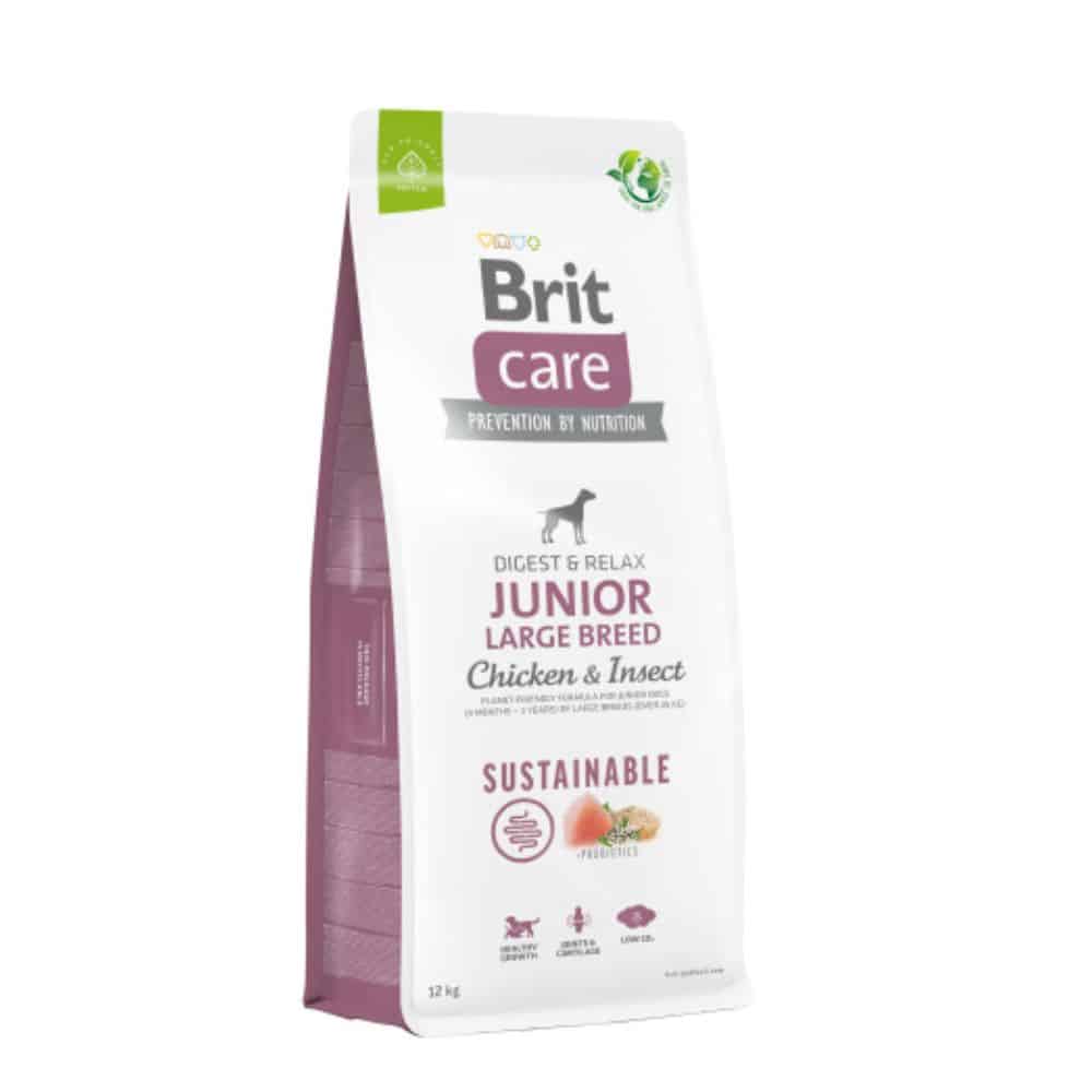 Brit Care Sustainable Junior Large Breed Chicken&Insect - sausas maistas didelių veislių jauniems šunims - Produkto Svoris 12kg