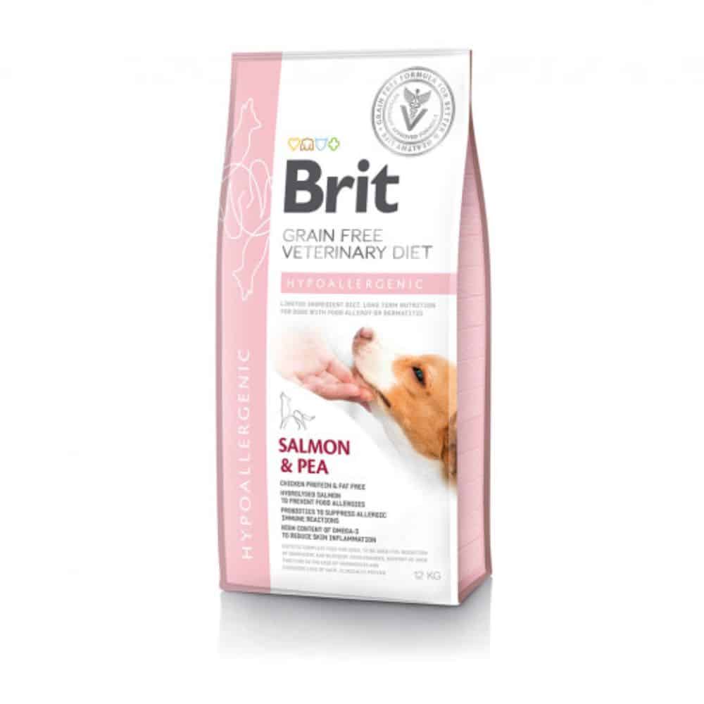 Brit GF Veterinary Diets Dog Hypoallergenic sausas maistas šunims (dermatologinės ir virškinimo problemos) - Produkto Svoris 2kg