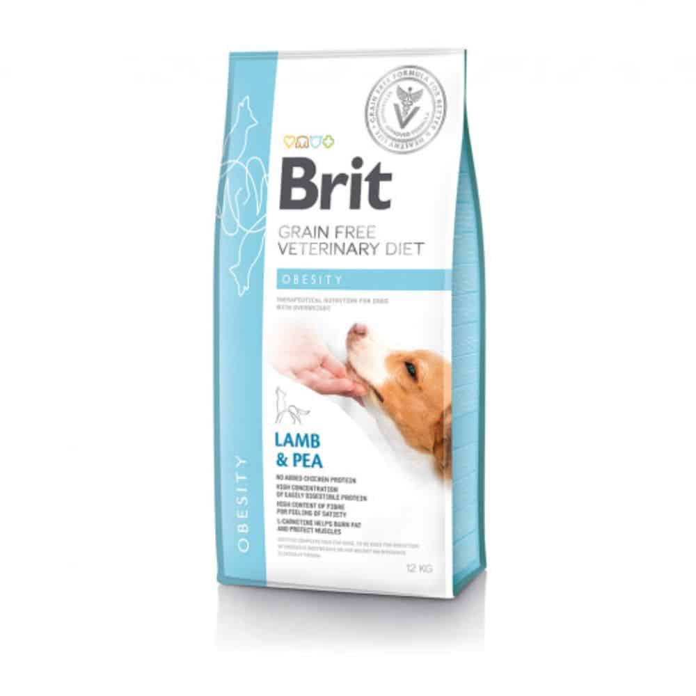 Brit GF Veterinary Diets Dog Obesity sausas maistas šunims (kūno masei mažinti ir svoriui kontroliuoti) - Produkto Svoris 2kg