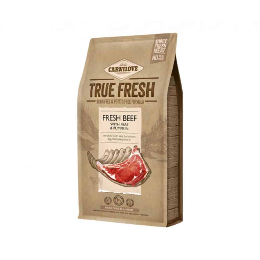 Carnilove True Fresh Beef begrūdis sausas maistas šunims su jautiena - Produkto Svoris 1.4kg