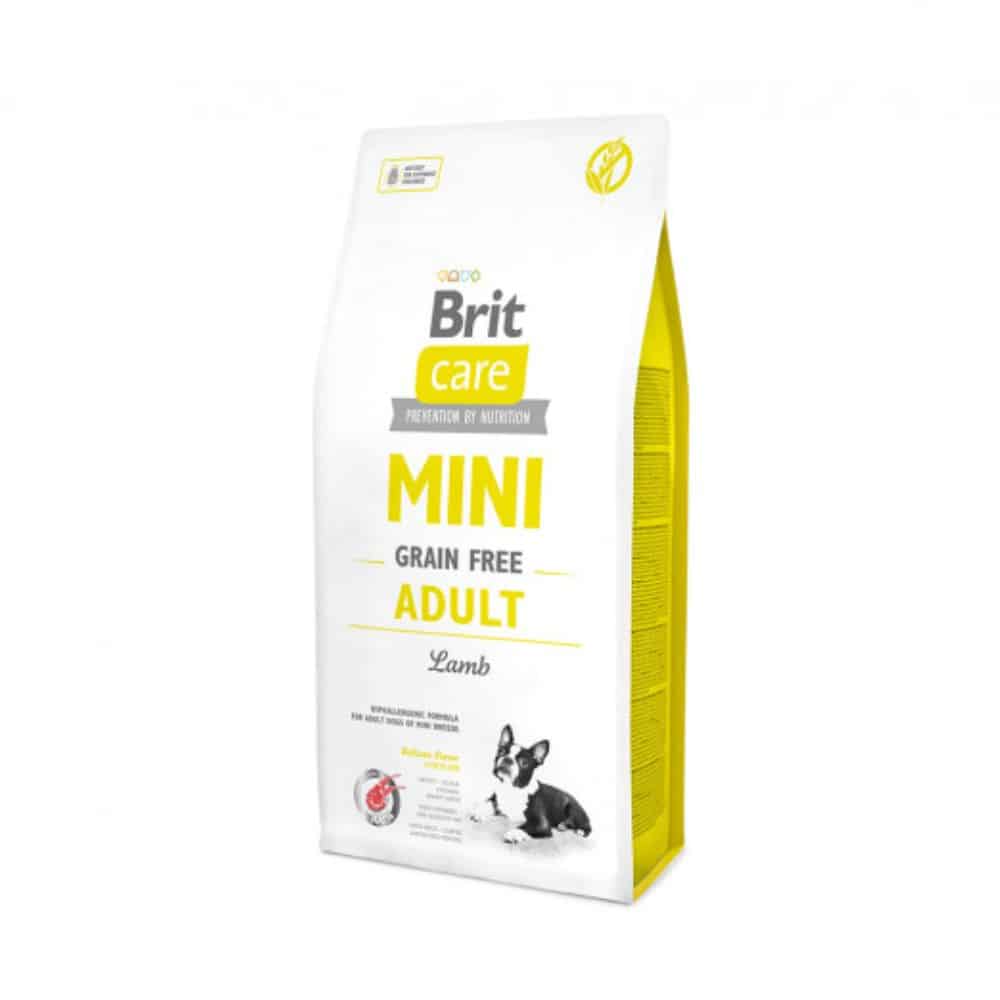 Brit Care Mini Adult Lamb begrūdis sausas maistas mažų veislių šunims su ėriena - Produkto Svoris 400g