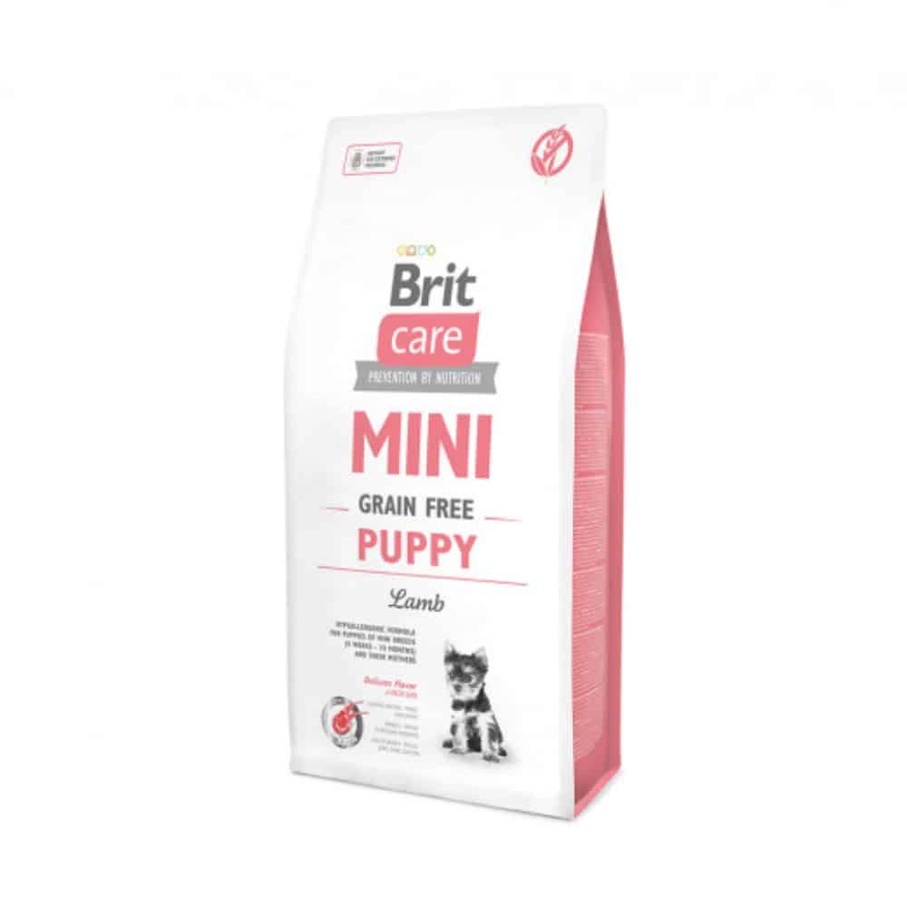 Brit Care Mini Puppy Lamb begrūdis sausas maistas mažų veislių šuniukams su ėriena - Produkto Svoris 400g