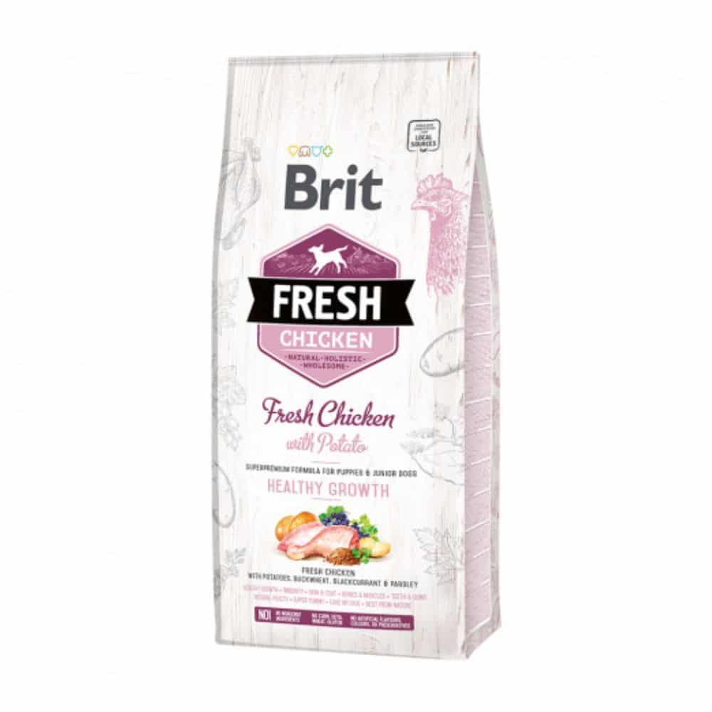 Brit Fresh Chicken with Potato Puppy sausas maistas šuniukams su vištiena - Produkto Svoris 2.5kg