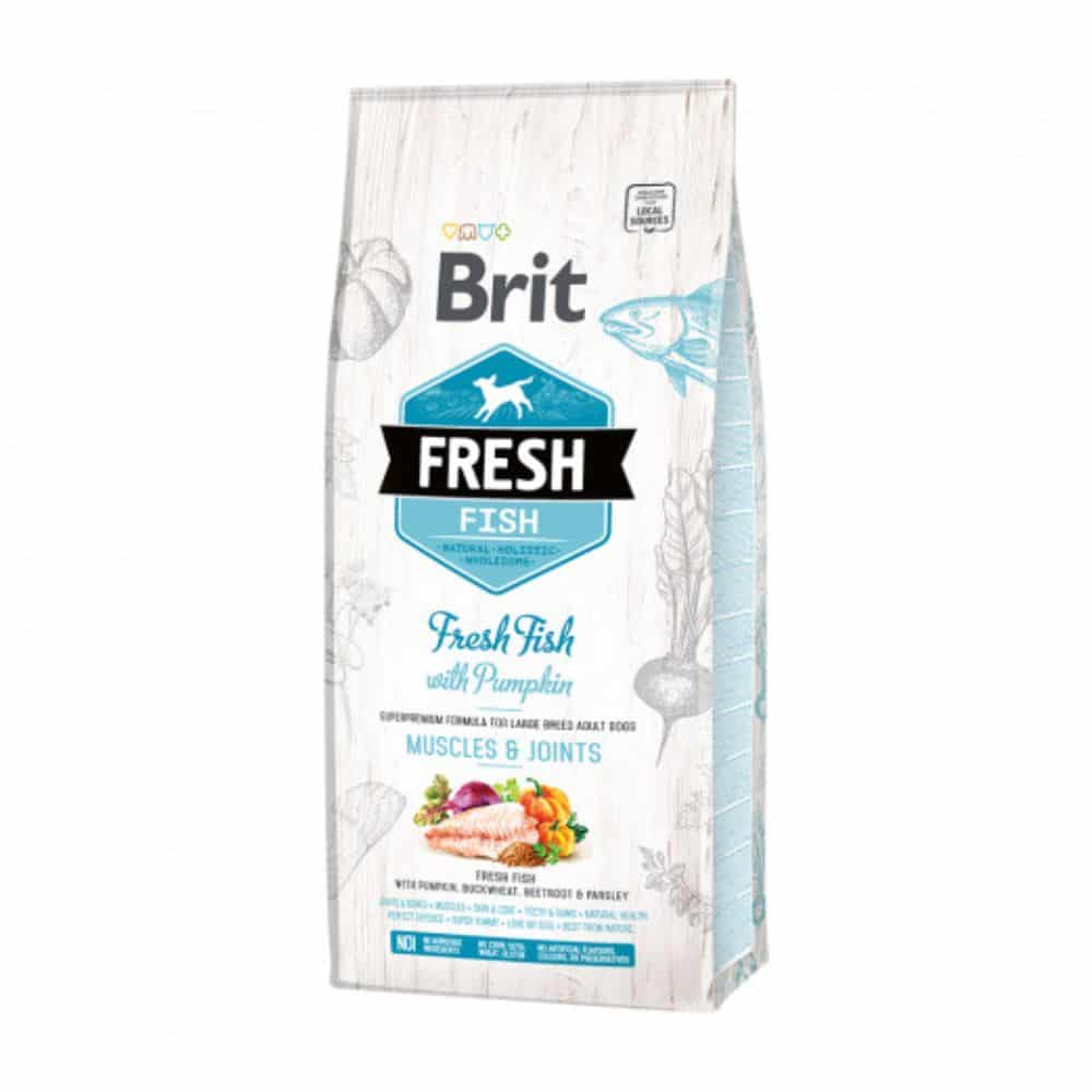 Brit Fresh Fish with Pumpkin Adult Large sausas maistas didelių veislių šunims su žuvimi - Produkto Svoris 2.5kg