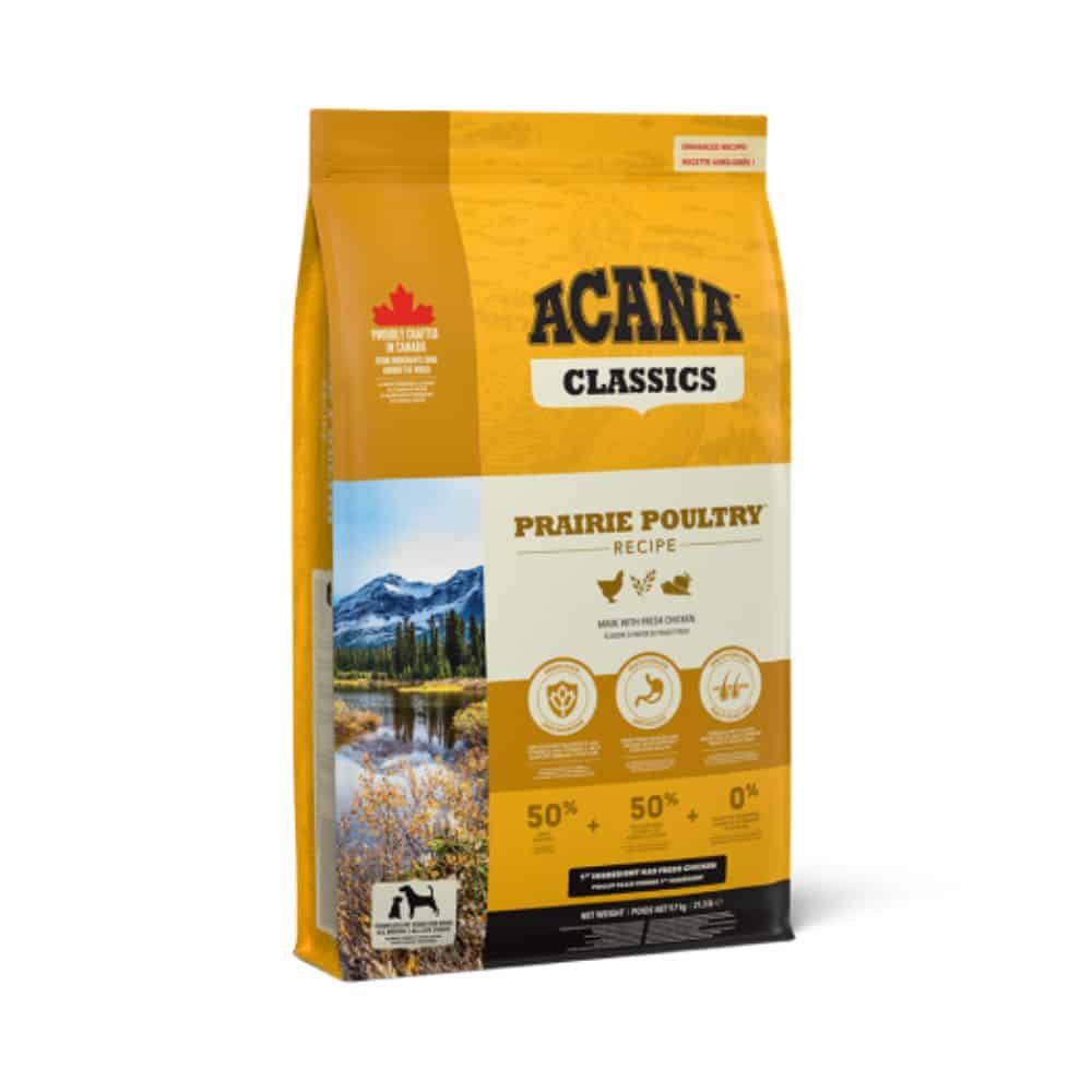 Acana Prairie Poultry begrūdis sausas maistas šunims 2kg, 9.7kg - Produkto Svoris 2kg