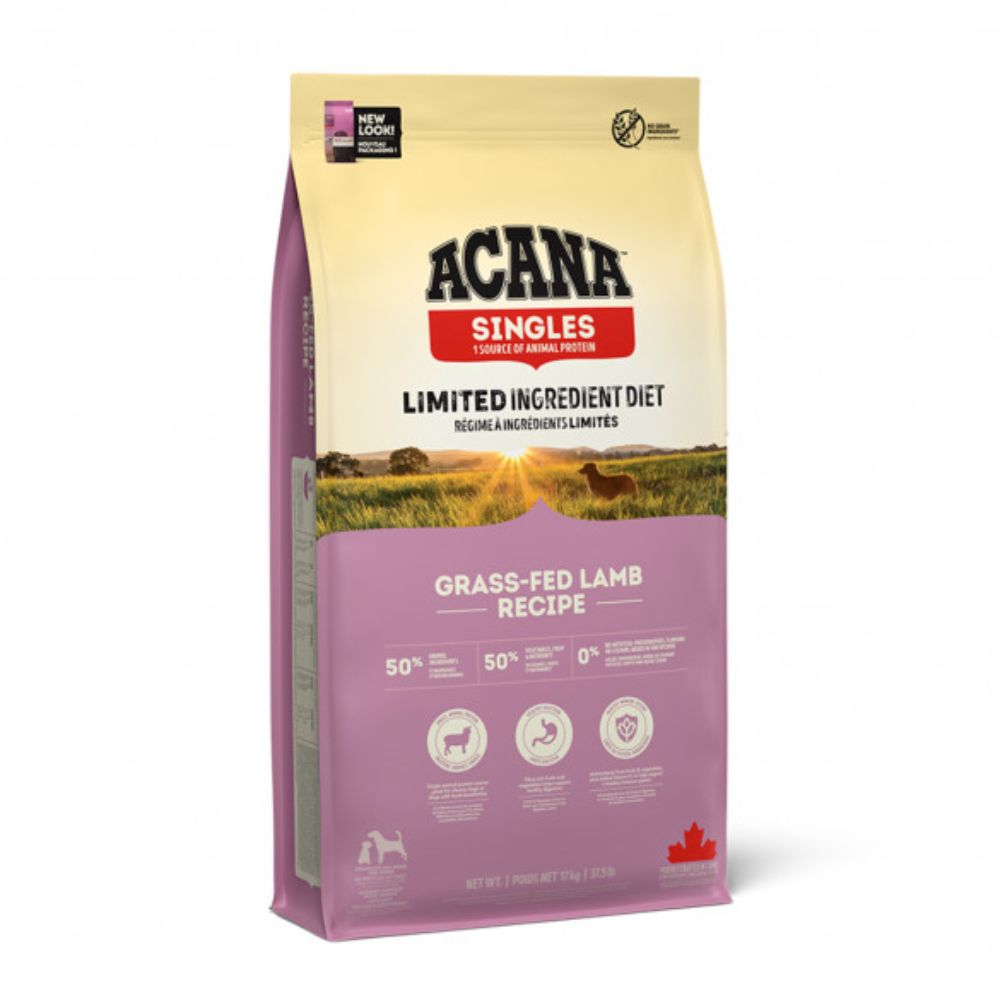 Acana Grass-Fed Lamb Dog begrūdis, vieno baltymo sausas maistas šunims - Produkto Svoris 2kg