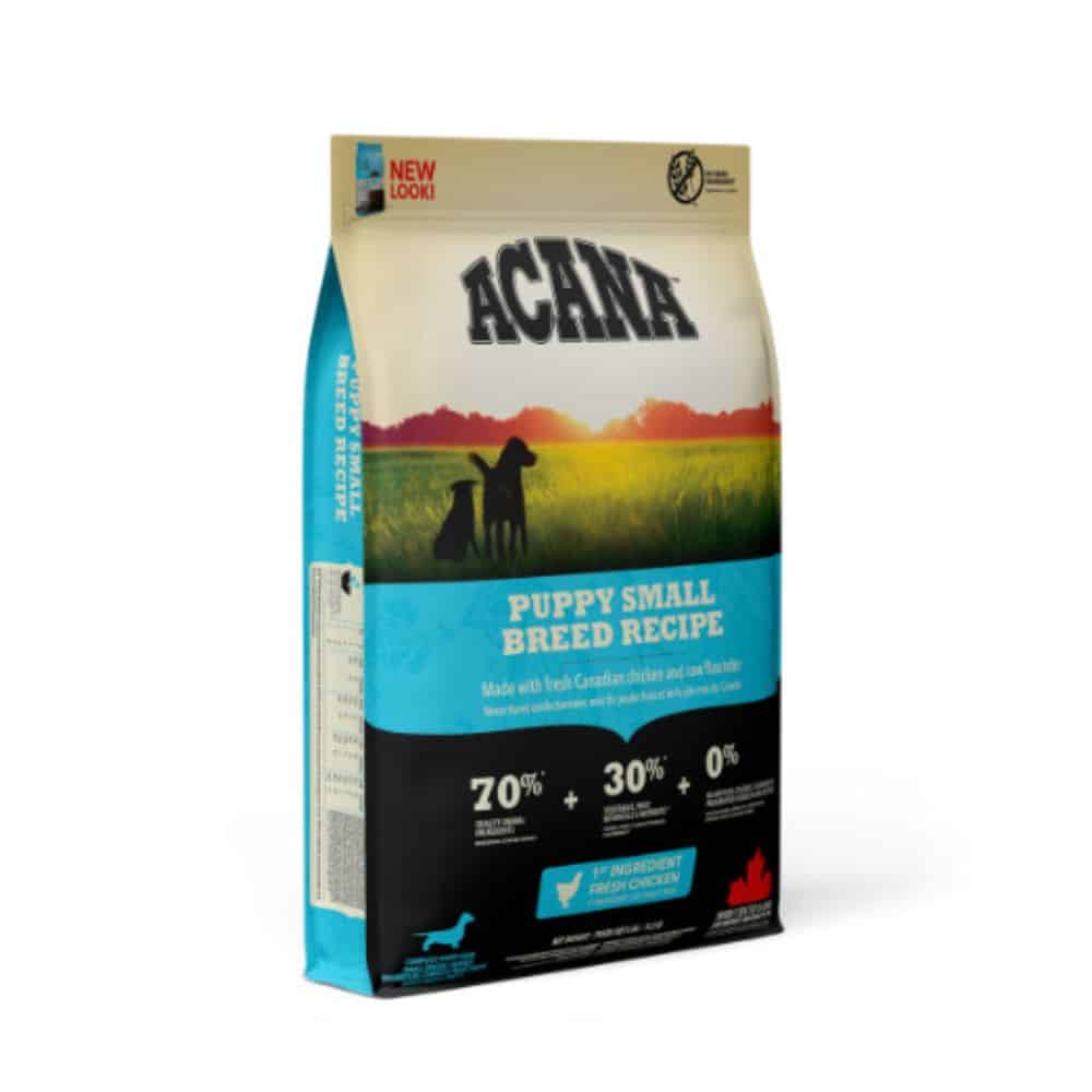 Acana Puppy Small Breed begrūdis sausas maistas mažų veislių šuniukams 2kg, 6kg - Produkto Svoris 2kg