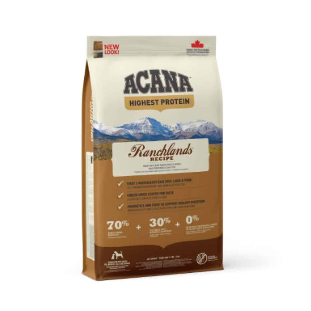 Acana Ranchlands Dog begrūdis sausas maistas šunims 2kg, 11.4kg - Produkto Svoris 2kg