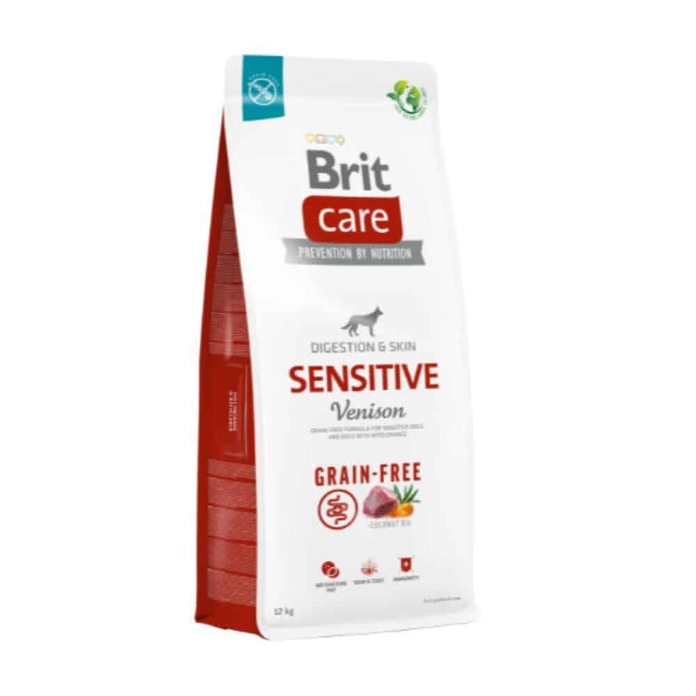 Brit Care Grain-free Sensitive Venison begrūdis sausas maistas šunims su elniena - Produkto Svoris 3kg