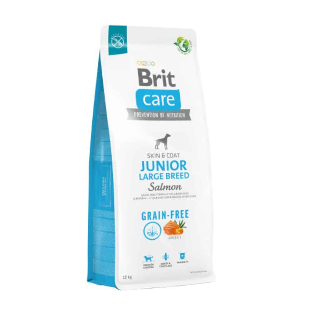 Brit Care Grain-free Junior Large breed Salmon sausas maistas jauniems didelių veislių šunims su lašiša - Produkto Svoris 3kg