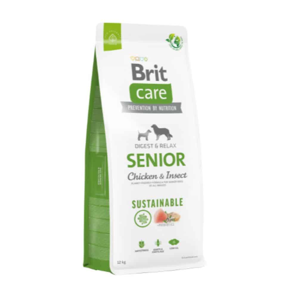 Brit Care Sustainable Senior Chicken Insect sausas maistas vyresniems šunims - Produkto Svoris 3kg