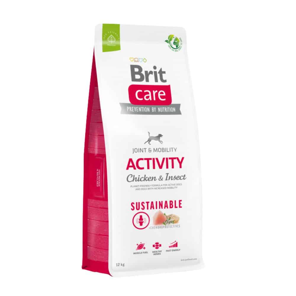 Brit Care Sustainable Activity Chicken & Insect sausas maistas aktyviems šunims - Produkto Svoris 3kg