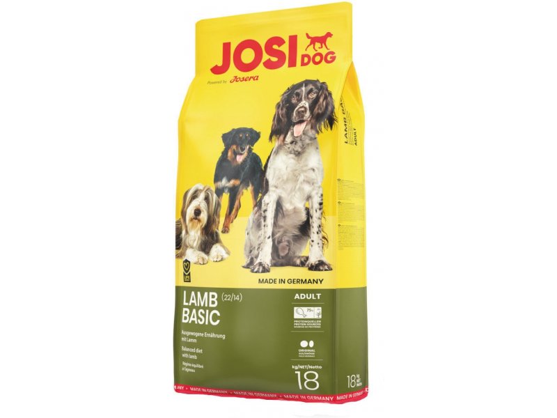 JosiDog Lamb Basic sausas maistas šunims, 15 kg