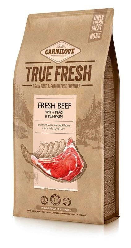 Carnilove True Fresh Beef begrūdis, sausas maistas šunims, 4 kg