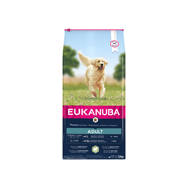 Eukanuba Large Adult sausas maistas šunims su ėriena, 12 kg