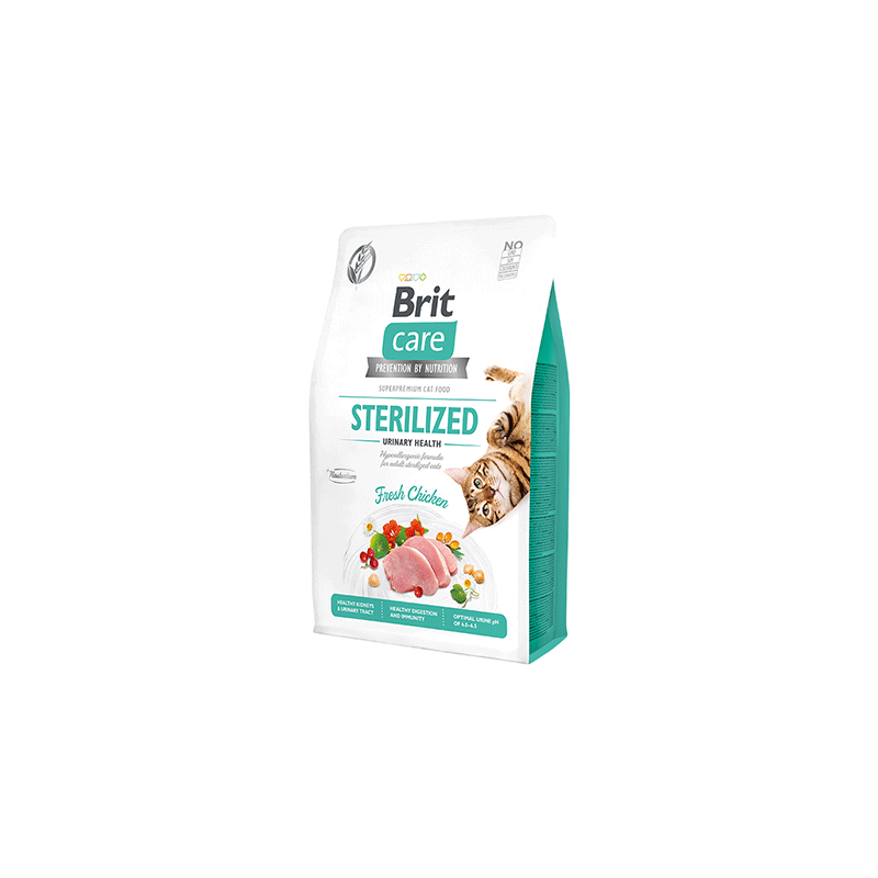 Brit Care Sterilized Urinary Health sausas kačių maistas, 2 kg