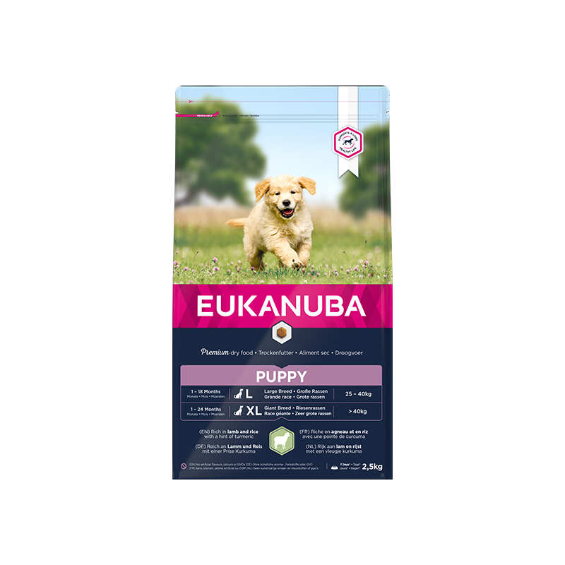 Eukanuba Large Puppy sausas maistas šuniukams su ėriena, 2,5 kg