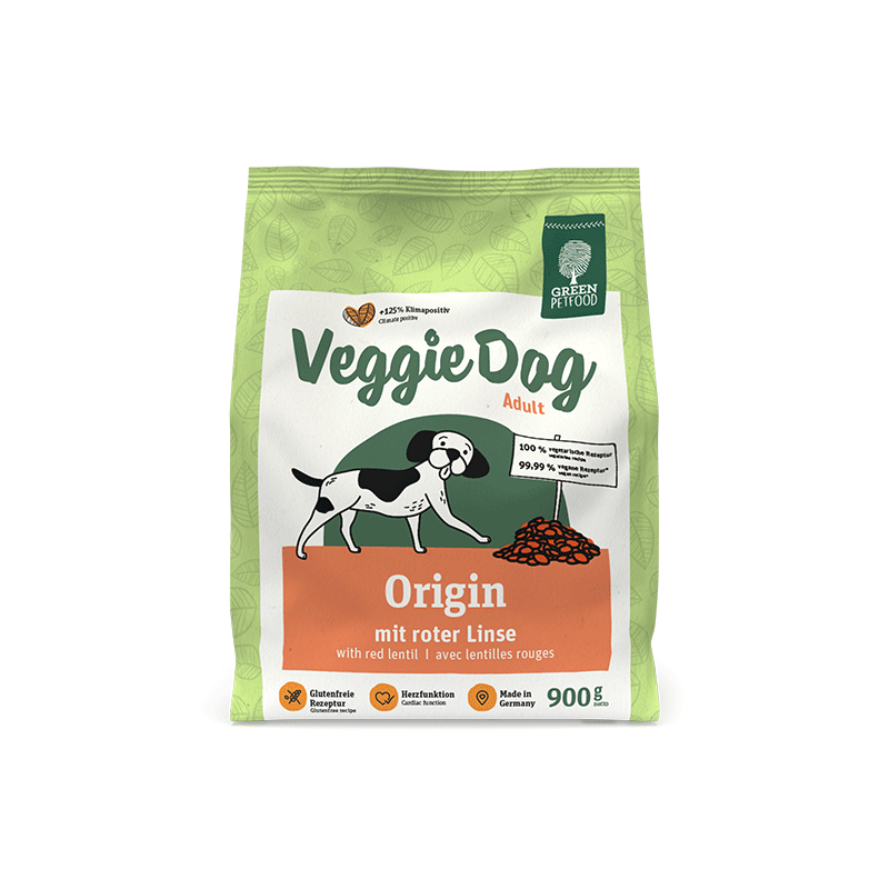 Green Petfood VeggieDog Origin sausas maistas šunims, 900 g