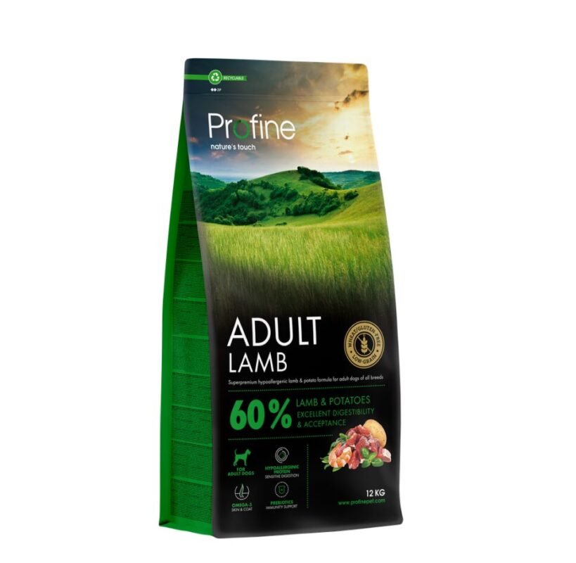 Profine Adult Lamb sausas maistas šunims su ėriena 12 kg