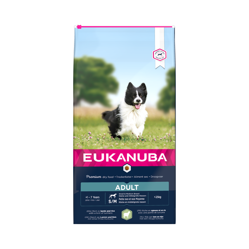 Eukanuba Mini & Medium Adult (ėriena ir ryžiai) 12kg