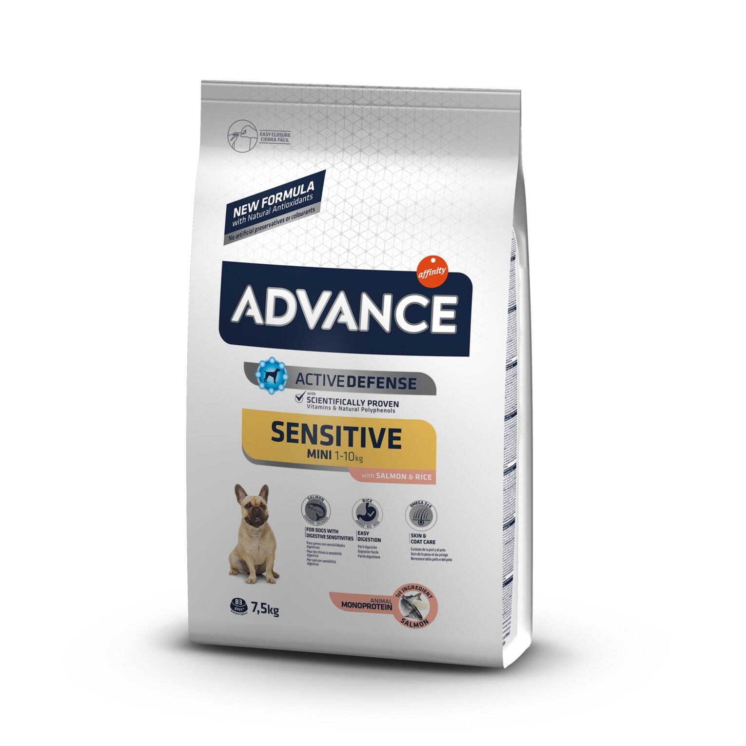 Advance Sensitive Mini su lašiša sausas maistas šunims 3 kg