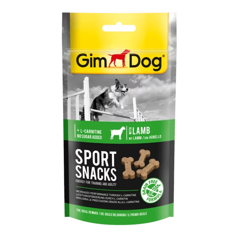 GimDog SportSnacks su ėriena skanėstai šunims 60g