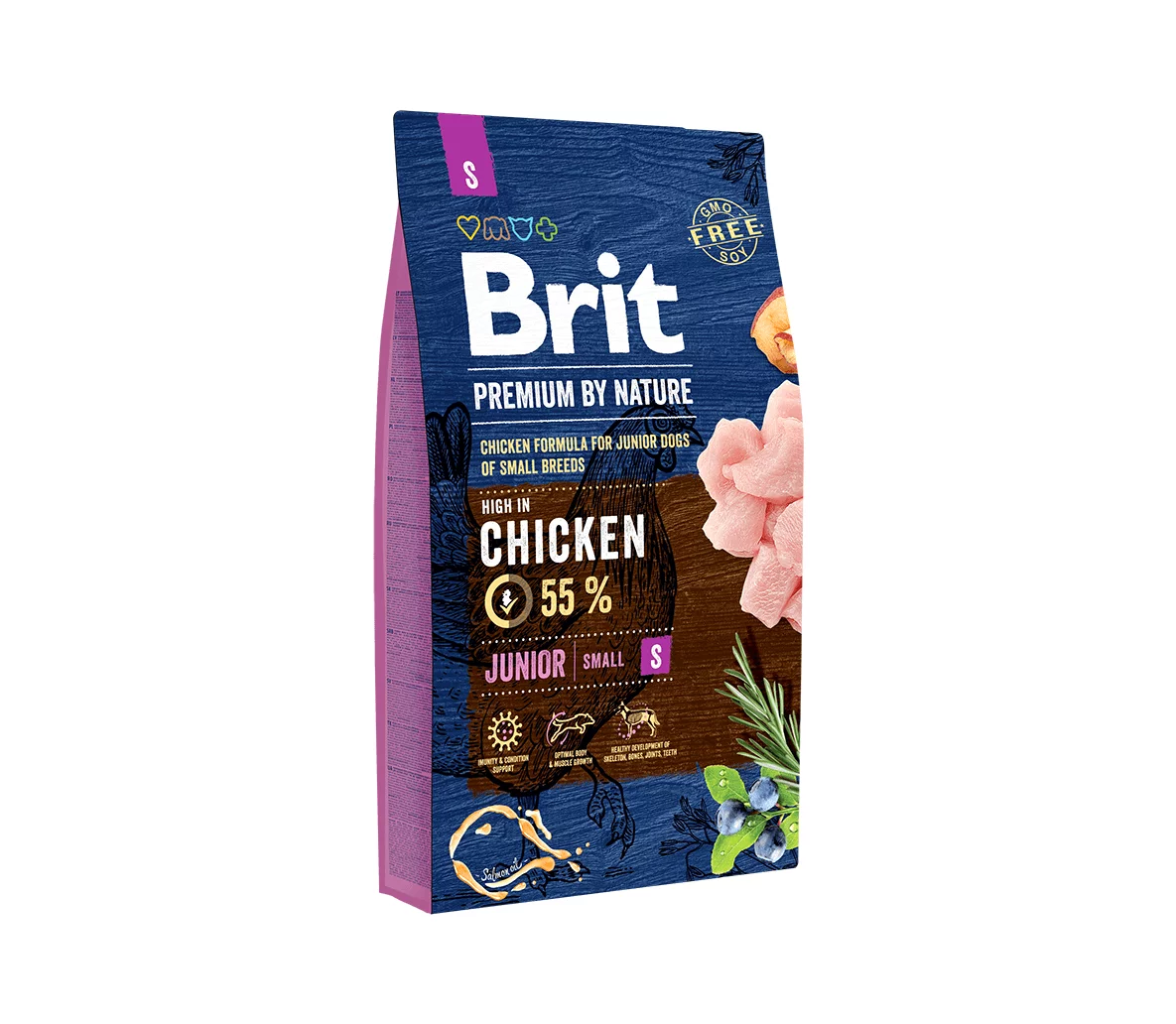 Brit Premium by Nature Junior S sausas maistas šunims 8 kg