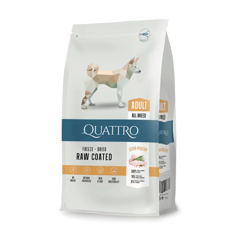 Quattro Adult All Breed Poultry sausas maistas šunims 12 kg