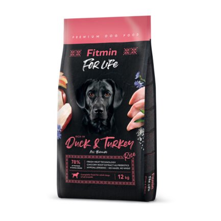 FITMIN FOR LIFE DUCK & TURKEY SAUSAS MAISTAS ŠUNIMS