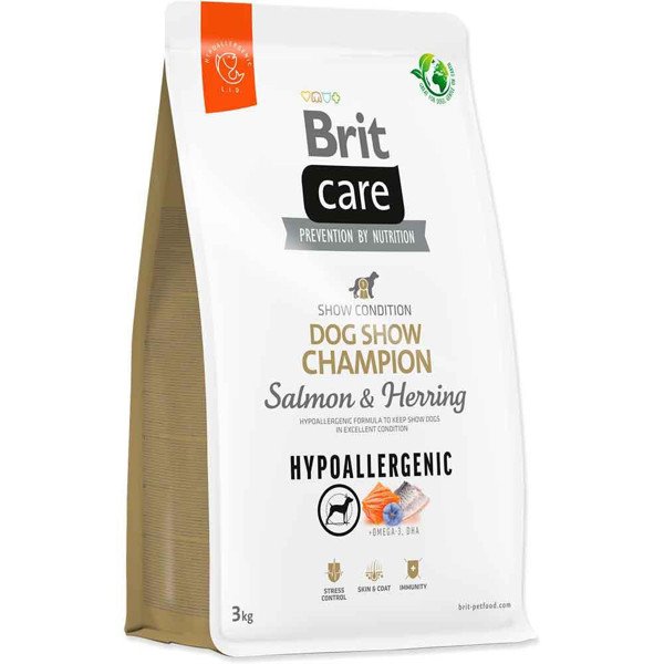 Brit Care Hypoallergenic Dog Show Champion sausas maistas šunims 3 kg