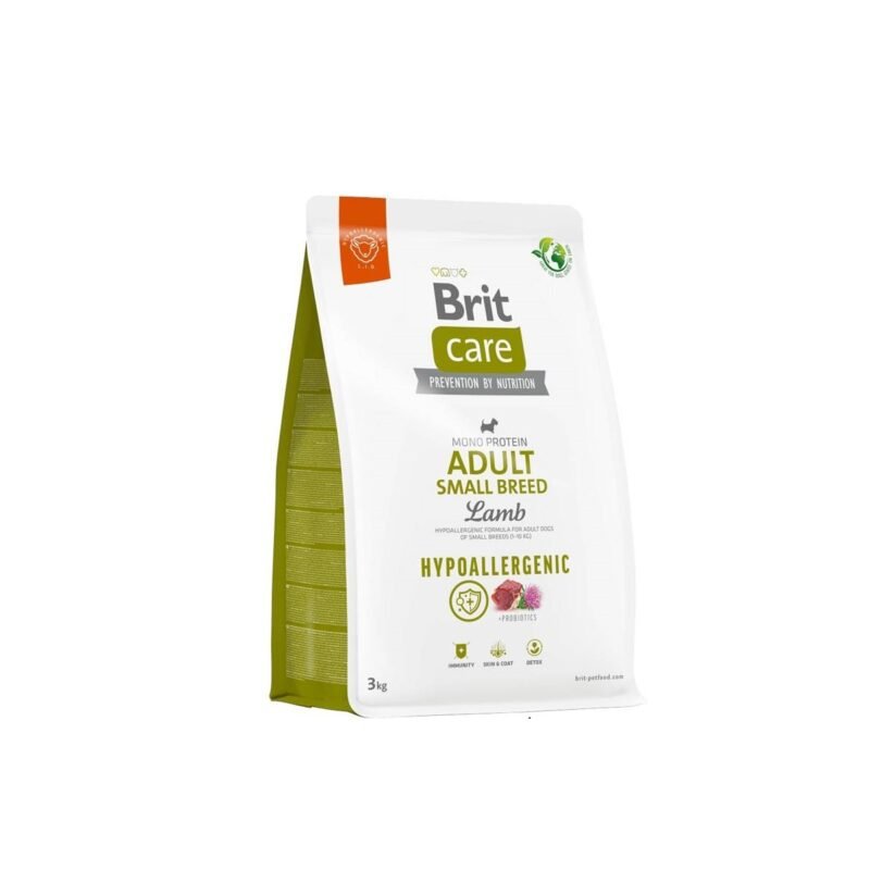 Brit Care Hypoallergenic Adult Small Breed Lamb&Rice sausas maistas šunims 3 kg