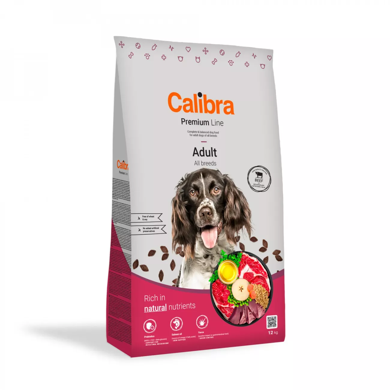 CALIBRA Dog Premium Line Adult Beef sausas maistas suaugusiems šunims su jautiena 12 kg