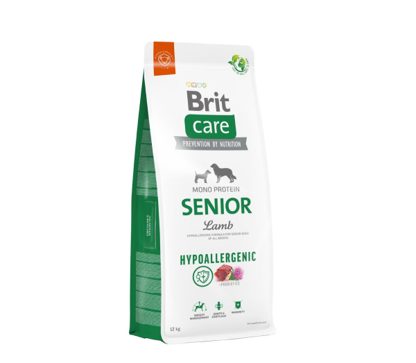 Brit Care Hypoallergenic Senior Lamb&Rice sausas maistas šunims su ėriena ir ryžiais 12 kg