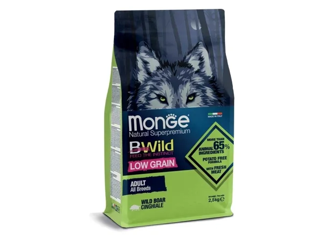 Monge BWild adult sausas pašaras (šerniena) 2.5kg