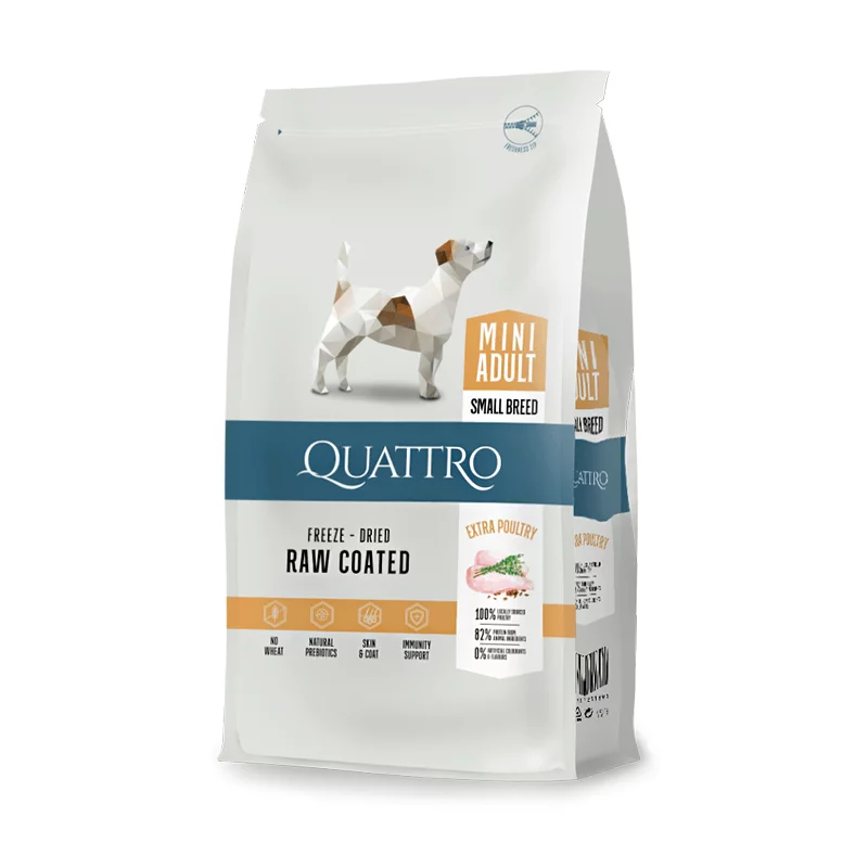 Quattro Mini Adult Poultry sausas maistas šunims 1.5 kg