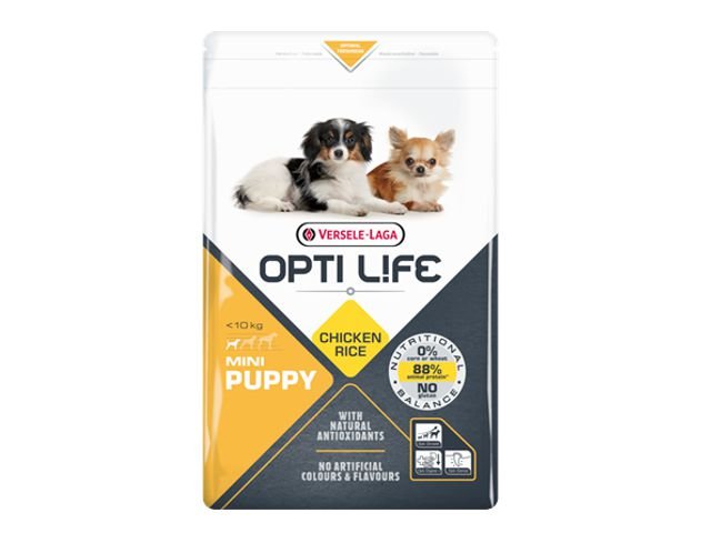 Opti Life Mini Puppy su vištiena ir ryžiais 7.5 kg