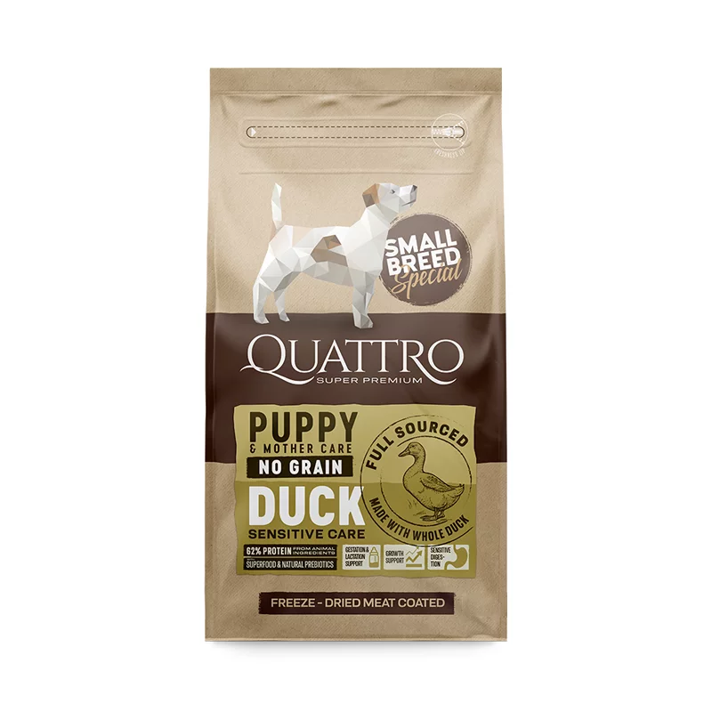 Quattro Puppy & Mother Care Small Breed Duck sausas maistas šuniukams 1.5 kg