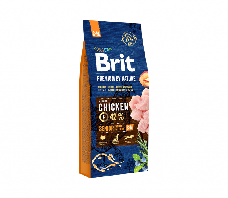 BRIT PREMIUM By Nature senior SM sausas maistas šunims 15 kg